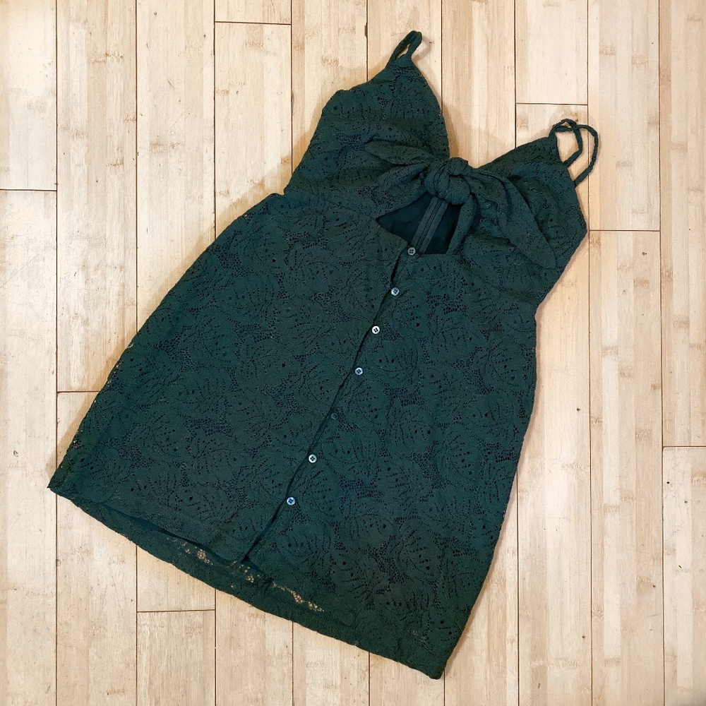 Farm Rio | Green Lace Mini Dress | Size S